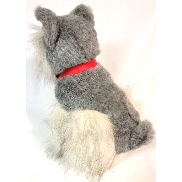 Miniature Schnauzer Sparkie ASPCA Special Effects 1994 Polar Puff Red Collar - Picture 6 of 15